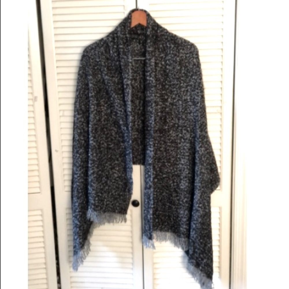 Merona Oversized Scarf Navy Blue with gray